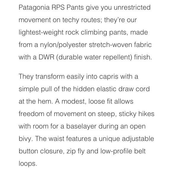 Patagonia RPS Rock Pants in Camel | Size 10 - Picture 9 of 10